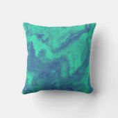 抽象芸術ブルーグリーン拡散 クッション (裏面)