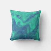 抽象芸術ブルーグリーン拡散 クッション (正面)