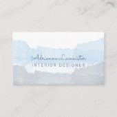 抽象芸術ブルーグレーインテリアデザイナー 名刺 (正面)