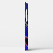 抽象芸術ブルーグレーマゼンタフラクタルスワール Case-Mate iPhoneケース (裏面 / 左)