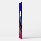 抽象芸術ブルーグレーマゼンタフラクタルスワール Case-Mate iPhoneケース (裏面 / 右)