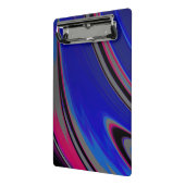抽象芸術ブルーグレーマゼンタ ミニクリップボード (アングル2)