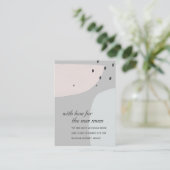 抽象芸術ブルーグレー新規ムームギフトイヤリングディスプレイ プレイスカード (スタンド正面)