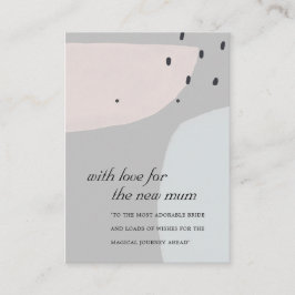 抽象芸術ブルーグレー新規ムームギフトイヤリングディスプレイ プレイスカード