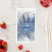 抽象芸術ブルーグレー水彩フラクタルアートフラワー (インサイチュ)