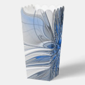 抽象芸術ブルーグレー水彩フラクタルアートフラワー フェイバーボックス (裏面)