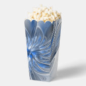 抽象芸術ブルーグレー水彩フラクタルアートフラワー フェイバーボックス (はじけた状態)