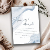 抽象芸術ブルーコースタルシービーチリハーサルディナー 招待状