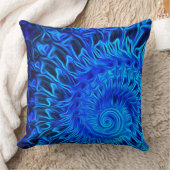 抽象芸術ブルーシェルデザイン-装飾用クッション クッション (ブランケット)