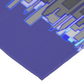 抽象芸術ブルーシティスカイラインアート ショートテーブルランナー (コーナー)