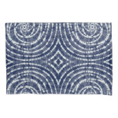 抽象芸術ブルーシボリ絞り染めダベットカバー 枕カバー (正面)