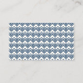 抽象芸術ブルーシンプルプロフェッショナル言語講師 名刺 (裏面)