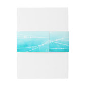 抽象芸術ブルーシーウォーター文房具バンド 招待状ベリーバンド (裏面例)