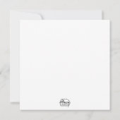 抽象芸術ブルースアーティストズフラットインランドノテカード サンキューカード (裏面)