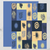 抽象芸術ブルースクラップブック紙 (正面/裏面)