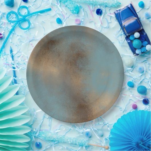 抽象芸術ブルースクレ色彩の鮮やかームアート ペーパープレート