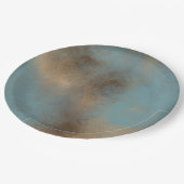 抽象芸術ブルースクレ色彩の鮮やかームアート ペーパープレート (アングル)