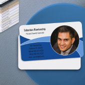 抽象芸術ブルーセキュリティプロフェッショナルカスタムの写真 名刺