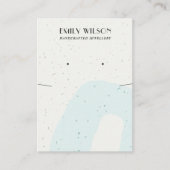 抽象芸術ブルーセラミックのネックレスイヤリングディスプレイ 名刺 (正面)