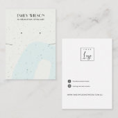 抽象芸術ブルーセラミックのネックレスイヤリングディスプレイ 名刺 (正面/裏面)