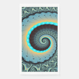 抽象芸術ブルーターコイズオレンジフラクタルアートスパイラル