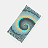 抽象芸術ブルーターコイズオレンジフラクタルアートスパイラル (コーナー)