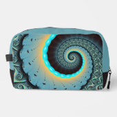 抽象芸術ブルーターコイズオレンジフラクタルアートスパイラル ドップキット (正面)