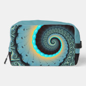 抽象芸術ブルーターコイズオレンジフラクタルアートスパイラル ドップキット (裏面)