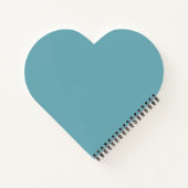 抽象芸術ブルーターコイズオレンジフラクタルアートスパイラル ノートブック (裏面)