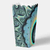 抽象芸術ブルーターコイズオレンジフラクタルアートスパイラル フェイバーボックス (裏面)