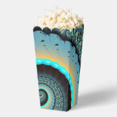 抽象芸術ブルーターコイズオレンジフラクタルアートスパイラル フェイバーボックス (はじけた状態)