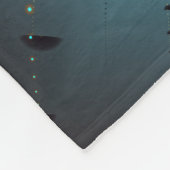 抽象芸術ブルーターコイズオレンジフラクタルアートスパイラル フリースブランケット (角)