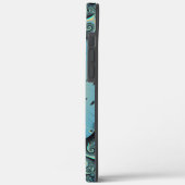 抽象芸術ブルーターコイズオレンジフラクタルアートスパイラル Case-Mate iPhoneケース (裏面 / 左)