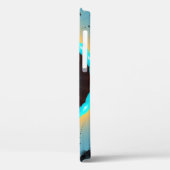 抽象芸術ブルーターコイズオレンジフラクタルアートスパイラル Case-Mate iPhoneケース (裏面 / 左)