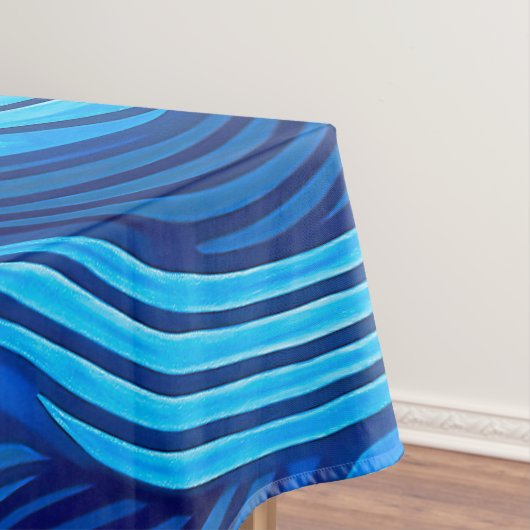 抽象芸術ブルーターコイズ海水波 | テーブルクロス (インサイチュ)