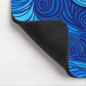 抽象芸術ブルーターコイズ海水波 | マウスパッド (コーナー)