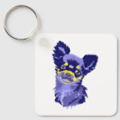 抽象芸術ブルーチワフアキーチェーン キーホルダー (正面)