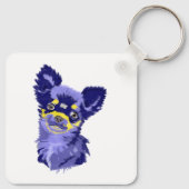 抽象芸術ブルーチワフアキーチェーン キーホルダー (裏面)