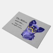 抽象芸術ブルーチワワ ドアマット (アングル)