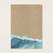 抽象芸術ブルーティール(緑がかった色)クラフトイヤリングディスプレイカード (裏面)