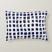 抽象芸術ブルーテクスチャブロックアートアクセントピロー アクセントクッション (正面)