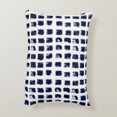 抽象芸術ブルーテクスチャブロックアートアクセントピロー アクセントクッション (裏面(縦))