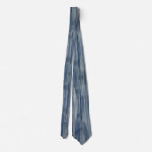 抽象芸術ブルーデニストライプムネックタイ ネクタイ (裏面)