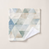 抽象芸術ブルートランタルビーチパターン バスタオルセット (ウォッシュタオル)