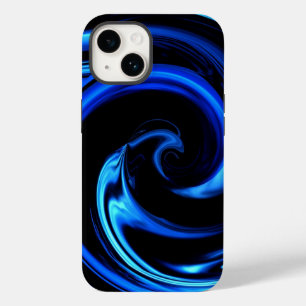 抽象芸術ブルードルフィンウェーブアート Case-Mate iPhone 14ケース