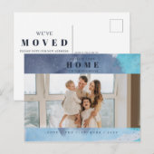 抽象芸術ブルーニューホームフォーホリデーズフォトムービング ポストカード (正面/裏面)