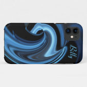 抽象芸術ブルーハートiPhone 5ケース*パーソナライズ* Case-Mate iPhoneケース (裏面(横))