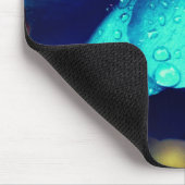 抽象芸術ブルーバラフラワーアート マウスパッド (コーナー)