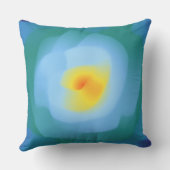 抽象芸術ブルーバラ枕 クッション (裏面)