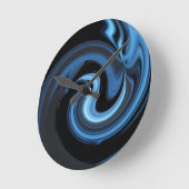 抽象芸術ブルーバード*パーソナライズ* ラウンド壁時計 (傾斜)